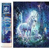 Norimpex Unicorns in the magic forest 30 × 40 cm - Diamond Painting