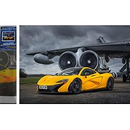 Norimpex Yellow sports car at the airport 30 × 40 cm - Diamond Painting