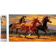 Norimpex Three stallions 80 × 40 cm - Diamond Painting