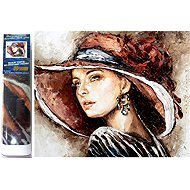 Norimpex Lady in hat 30 × 40 cm - Diamond Painting