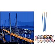 Norimpex Bridge at night, canvas on frame 40 × 50 cm - Painting by Numbers