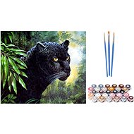 Norimpex Puma black, canvas on frame 40 × 50 cm - Painting by Numbers