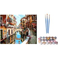 Norimpex Bridge in Venice, canvas on frame 40 × 50 cm - Painting by Numbers