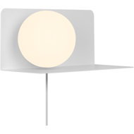 NORDLUX Wall lamp with shelf Lilibeth, 150 × 160 mm, E14, white - Wall Lamp