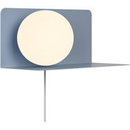 NORDLUX Wall lamp with shelf Lilibeth, 150 × 160 mm, E14, blue - Wall Lamp