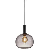 Nordlux Alton Smoked glass pendant luminaire, 250 × 330 mm, 60 W, black - Chandelier