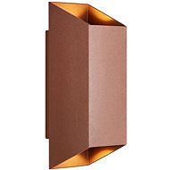 Nordlux LED outdoor wall light Nico Square IP54, 235 × 80 mm, GU10, 35 W, rusty - Wall Lamp