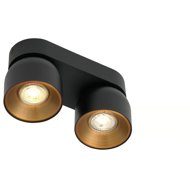 NORDLUX Tiltable LED ceiling light Pitcher, 100 × 240 mm, GU10, 2 × 10 W, black - Spot Lighting