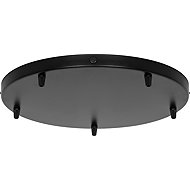 NORDLUX Luana rosette, diameter 400 mm, five outlets, black - Ceiling Light