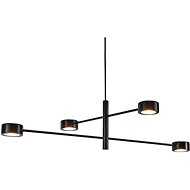 NORDLUX Dimmable LED chandelier Clyde - black, cross - Chandelier