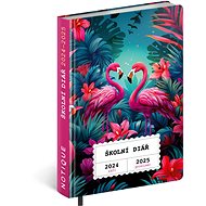 NOTIQUE School diary Flamingos (September 2024 - December 2025), 9,8 × 14,5 cm - Planner