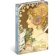 NOTIQUE 18-month diary Petito - Alfons Mucha 2024/2025, 11 × 17 cm - Planner