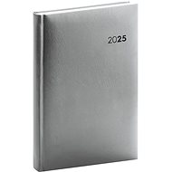 NOTIQUE Daily diary Balacron 2025, silver, 15 × 21 cm - Planner