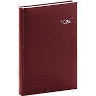 NOTIQUE Diary Balacron 2025, burgundy, 15 × 21 cm - Planner