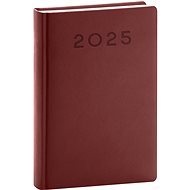NOTIQUE Diary Aprint Neo 2025, burgundy, 13 × 18 cm - Planner