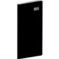 NOTIQUE Pocket diary Black 2025, monthly planner, 8 × 18 cm - Planner