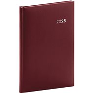 NOTIQUE Weekly diary Balacron 2025, burgundy, 15 × 21 cm - Planner