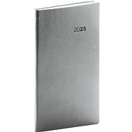NOTIQUE Pocket diary Balacron 2025, silver, 9 × 15,5 cm - Planner