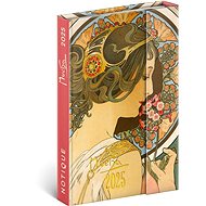 NOTIQUE Weekly magnetic diary Alfons Mucha 2025, 11 × 16 cm - Planner