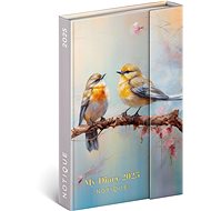 NOTIQUE Weekly magnetic diary Birds 2025, 11 × 16 cm - Planner