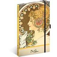 NOTIQUE Notes Alfons Mucha - Pen, dotted, 13 × 21 cm - Journal
