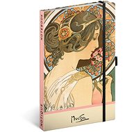 NOTIQUE Notes Alfons Mucha - Petrichor, dotted, 13 × 21 cm - Journal