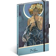 NOTIQUE Notes Alfons Mucha - Luna, dotted, 13 × 21 cm - Journal
