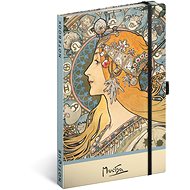 NOTIQUE Notes Alfons Mucha - Zodiac, dotted, 13 × 21 cm - Journal