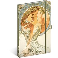 NOTIQUE Notes Alfons Mucha - Poetry, lined, 13 × 21 cm - Journal