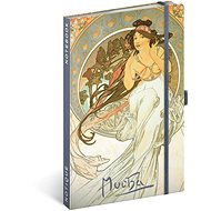 NOTIQUE Notes Alfons Mucha - Music, lined, 13 × 21 cm - Journal