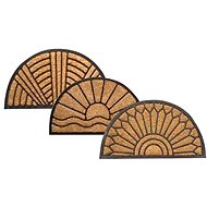M. A. T. Group mat rubber + coconut 45 × 75 cm, semicircle, mix of decors - Doormat