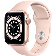 Alza NEO Service: Wearables Apple Watch Series 6 44mm Gold Aluminium with Sand-pink Sports Strap - Service