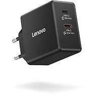 Lenovo Dual USB-C 65W GaN Charger (Black) - Power Adapter