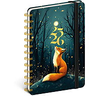 NOTIQUE spiral 18 months Petito - Fox 2025/2026, 13 x 18 cm - Planner