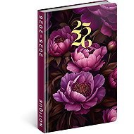 NOTIQUE 18 months Petito - Purple Flowers 2025/2026, 11 x 17 cm - Planner