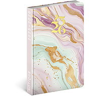 NOTIQUE 18 months Petito - Pink marble 2025/2026, 11 x 17 cm - Planner