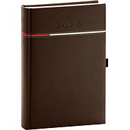 NOTIQUE Tomy 2026 daily, brown-red, 15 x 21 cm - Planner