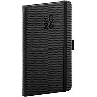 NOTIQUE Diamante 2026 pocket, black, 9 x 15.5 cm - Planner