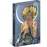 NOTIQUE weekly magnetic Alfons Mucha 2026, 11 x 16 cm - Planner