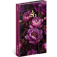NOTIQUE weekly magnetic Purple flowers 2026, 13 x 21 cm - Planner