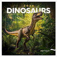 NOTIQUE Dinosaurs 2026 notebook, 30 x 30 cm - Wall Calendar