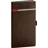 NOTIQUE Tomy 2026 pocket, brown-red, 9 x 15.5 cm - Planner