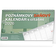 NOTIQUE Tax notebook with quotes 2026, 25 x 14.5 cm - Desk Calendar