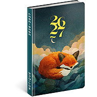 NOTIQUE 18měsíční Petito – Spící liška 2026/2027, 11 x 16 cm - Planner