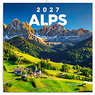 NOTIQUE notebook Alps 2027, 30 × 30 cm - Wall Calendar