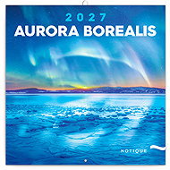 NOTIQUE Notebook Aurora Borealis 2027, 30 × 30 cm - Wall Calendar