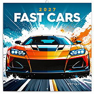NOTIQUE Notebook Fantastic Cars 2027, 30 × 30 cm - Wall Calendar