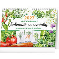 NOTIQUE monthly planner with seeds 2027, 30 × 21 cm - Desk Calendar