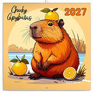 NOTIQUE notebook Capricious capybaras 2027, 30 × 30 cm - Wall Calendar
