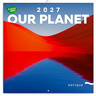 NOTIQUE Our Planet 2027 Notebook, PLASTIC FREE, 30 × 30 cm - Wall Calendar
